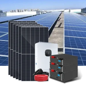 5.5KW Off-Grid Monocrystalline Silicon MPPT Solar Power System Pure Sine Wave Inverter LifePo4 Battery Roof Mounting Home