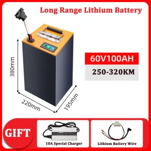 Long Range 250-300km Delivery Special Use Best 60V 100ah Electric Motorcycle Battery Pack with Sale Price