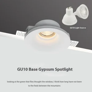 Recessed Round Borderless Led Gypsum GU10 Downlight