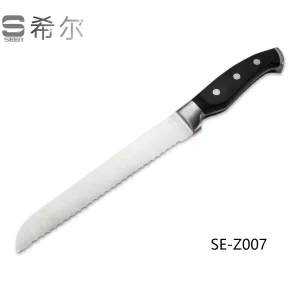 13" Stainless Steel Bread Knife with Die-Cast Handle (SE-B007)