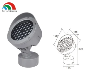 36W مصباح LED مضاد للتوهج IP65 مصباح سبوت لايت دائري مثبت في القاعدة الخارجية لغسل الجدران المعمارية
