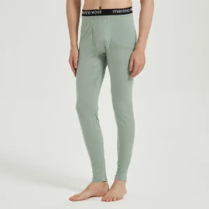 Men's Merino Wool Base Layer Leggings - Quick-Dry Thermal Pants for Autumn/Winter Hiking &amp; Mountaineering
