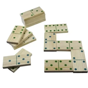 Wooden Domino Set Garden Game Toy
