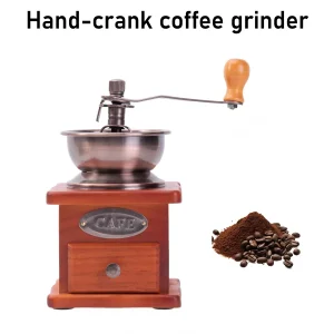 Molino de café manual vintage con manivela