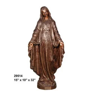Life Size Bronze Virgin Mary Sculpture for Garden Decoration