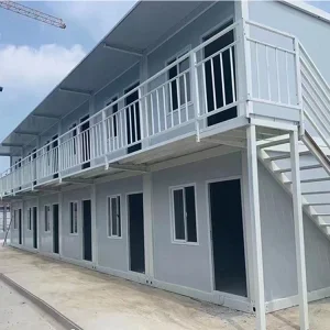 Quick Assemble 2 Floors Prefab Modular Housing Unit Strong Steel Frame Construction Worker Dormitory for Labor Camp