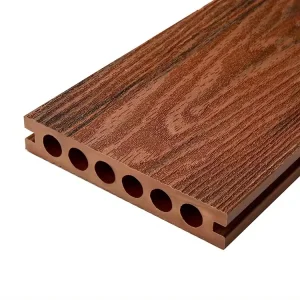Wood Plastic Composite Decking Wood Grain Capped WPC Decking Hollow WPC Board for Swimming Pool