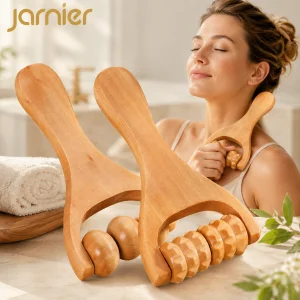 Wood Therapy Roller Massage Brush Tool Handheld Cellulite