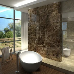 Natural Stone Slab Spanish Dark Emperador Marble for Countertop and Wall Tile