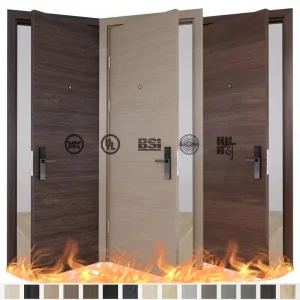 China Top Manufacturer Prehung Interior Doors Hotel Guest Room A60 Fireproof Door Canada Standard Fire Rated Doors Wood Ulc S104 Fire Doors and Fire Frame