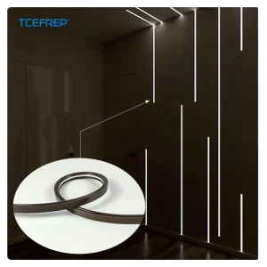 Smart APP Control Plug-in Play Flexible Copper Channel IP67 LED Lighting Slat Wall Wood Panel Decoration Solution Kits