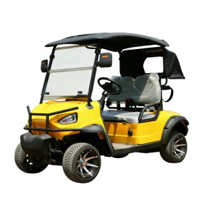 Yellow Electric Golf Cart