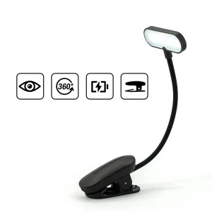 مصباح قراءة كتاب LED قابل للتثبيت مع شحن USB
