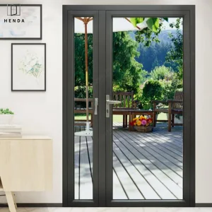 As2047 Nzs4211 Aluminium European Standard Double Panels Swing Style Exterior Interior French Double Aluminum Door