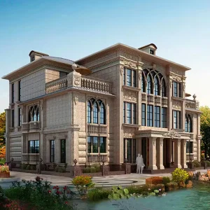 Panel Sándwich EPS Prefabricado Edificio Modular de Lujo Villa de Acero Ligero para Casa Prefabricada
