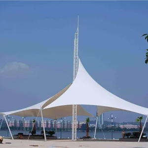 PTFE Tensile Membrane Structure Stadium Roof Landscape Tensile Fabric Strength Membrane Structure