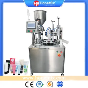 Hone Cosmetic Plastic Medical Tube Face Cream Ointment Filling and Sealing Machine