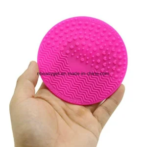 Almofada de Limpeza de Pincéis de Maquiagem de Silicone em Forma Redonda Esg10378