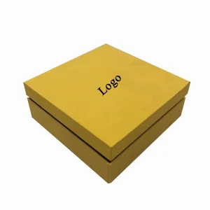 Premium Custom Logo Yellow Square Gift Box UK