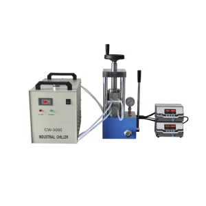 Prensa caliente de laboratorio con platina de calentamiento dual, máquina de prensado en caliente de polvo