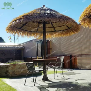 Flame Retardant Backyard Plastic Synthetic Thatch Parasols Environmental Friendly Artificial Thatch Umbrella