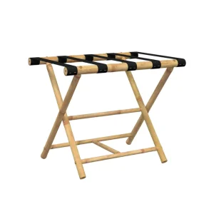 Wholesale Bamboo Foldable Suitcase Stand for Hotel