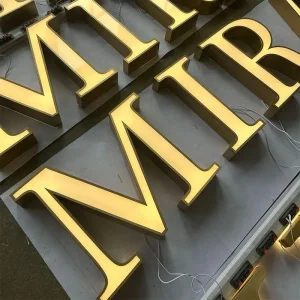 Cheap Storefront Led Light Letter Sign Front Luminous Business Logo Supplier, Factories