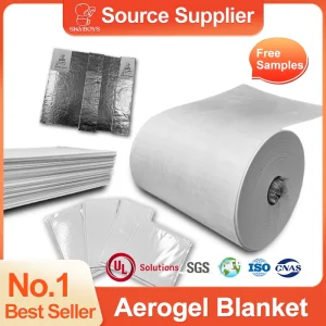 Fireproof Thermal Insulating Material Hydrophobe Heat Insulation Silica Nano Ceramic Fiber Aerogel Felt Panel Mat Sheets Blanket for Pipes Building Battery