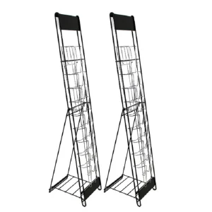 Wire News Paper Display Rack Magazine Display Fixtures Clothing Storage Rack