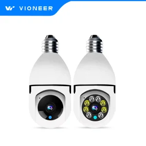 Vioneer Hot Sales 360 Degree Wide Angle Fisheye WiFi Bulb LED Light 1080P HD Indoor Security IP Camera