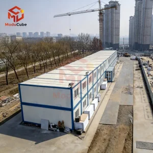 Prefabricated Light Steel Shipping Container Building House for Labor Camp with Kitchen Toilet Bathroom