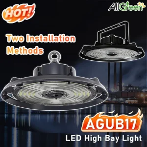 Round Emergency High Bay Light for Industrial Highbay Lamp Workshop 150W LED Highbay Light for UFO Anti-Glare