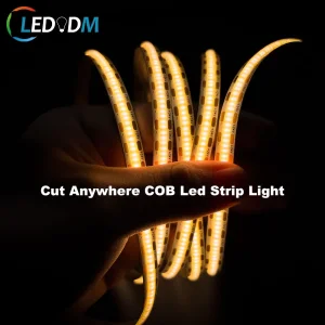 Flexible Brightest 12V 12 Volt 24V 480chips/M Cut Anywhere Free-Cut Outdoor 4000K Ra>90 Fcob COB LED Strip (ETL CE RHoS)