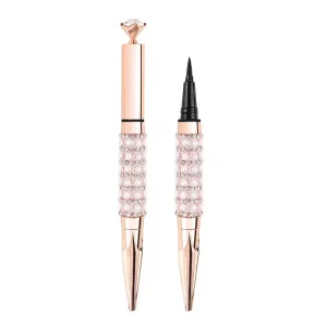 Wholesale Vegan Matte Black Color Waterproof Eye Pencil Luxury Diamond Eyeliner Pencil Private Label
