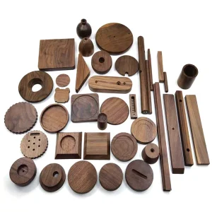 Walnut Wood CNC Custom Lathe And Milling CNC Part Wood Cutting Experts Wooden Display Base Parts