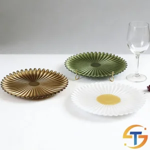 Creative Hotel Tableware Glassware for Wedding Party Glass Charger Plate