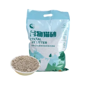Premium Odor Control Natural Cereal Clumping Cat Litter with Plant-Based Fiber