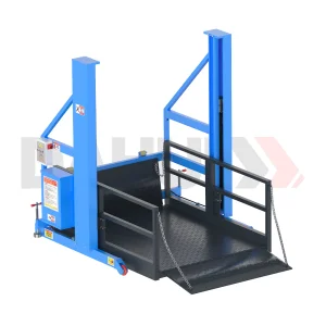 Lifting Equipment Mobile Hydraulic Cargo Lift Dock Truck Loading and Unloading Platform 2000kg Capacity 1.7m Height Carbon Steel
