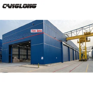 Prefabricated Steel Structure for Logistics Centers with Automated Storage and Retrieval Systems