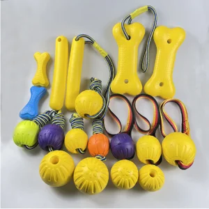EVA Indestructible Dog Toy Ball Bite Chew Resistant Aggressive Chewers Interactive Tug Training for Large Breed Pet Movement Toy