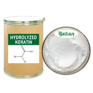 High Quality Pure Hydrolyzed Keratin Fibers Protein Powder Food Grade Hydrolyzed Keratin for Hair Cosmetic Care CAS 69430-36-0
