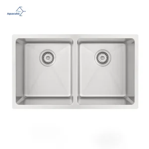 Factory Price Customization High Quality Top Mount Handmade 304 Stainless Steel Undermount Double Bowl Kitchen Sinks