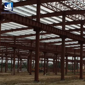 Weather-Resistant Large-Span Prefabricated Steel Structure Members Component for Open-Air Stadium Canopies