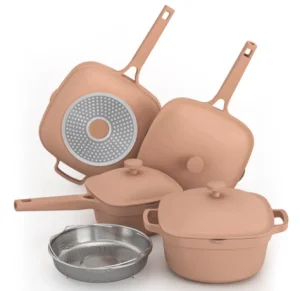 Die Cast Aluminum Pots and Frying Pans Ceramic Coating Non Stick Cookware Set