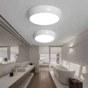 30W Nordic Modern LED Ceiling Light Tri-Proof with Radar Sensor IP65 Waterproof Emergency Lighting for Gym Bathroom Factory