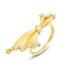 Gold Plated Sterling Silver Original Design Art Butterfly Open Ring Butterfly Necklace Women's Elegant Sets Jewelry