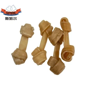 Manufacturer Custom Pet Chews Rawhide Knot Bone Natural Dog Treats Dog Dental Chew Stick