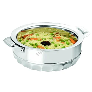 Stainless Steel Premium Casserole with a Wire Handle in a Stylish Classic Design