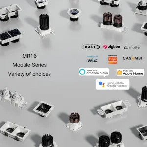 Smart Home System Dimmable Downlight Zigbee Homekit Motion RGB Downlight Recessed Ceiling Spotlights Adjustable Angle Downlight