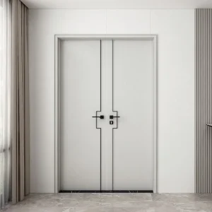 Factory Outlet Durable Stable High Quality and Termite Resistant WPC Door for Hotel Room and Bathroom Apply to Various Environments (YM-047)
